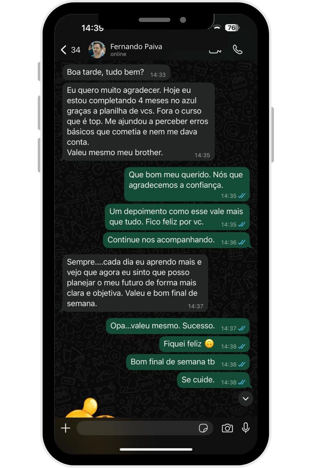 Depoimento WhatsApp 1